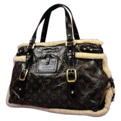 Louis Vuitton Limited Edition Monogram Shearling Thunder 221346 Tote