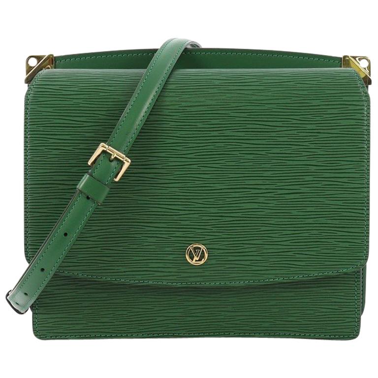 Auth Louis Vuitton Grenelle Green Epi Leather Shoulder Bag Crossbody Purse