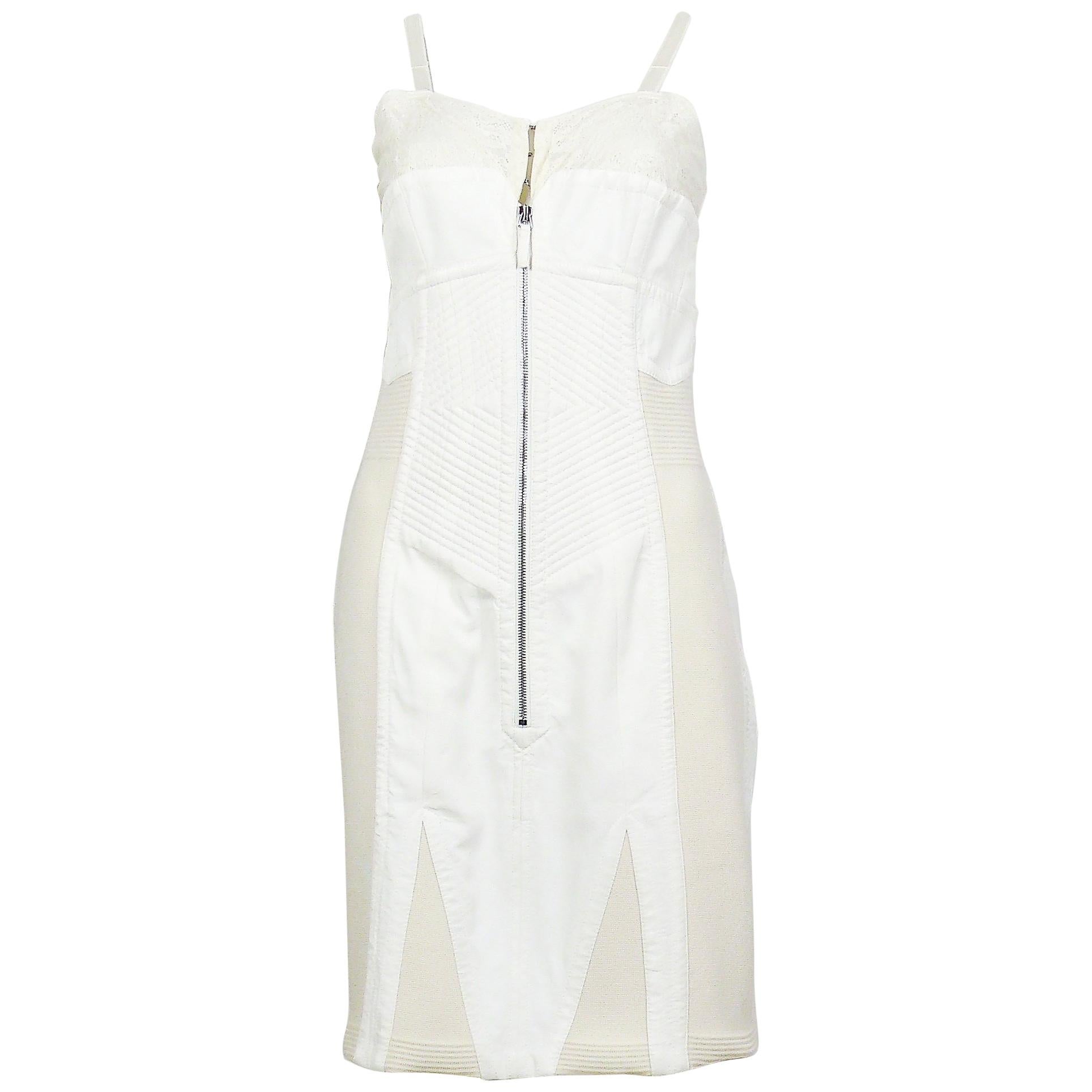 Jean Paul Gaultier Corset Lace Bra Dress US Size 12 For Sale