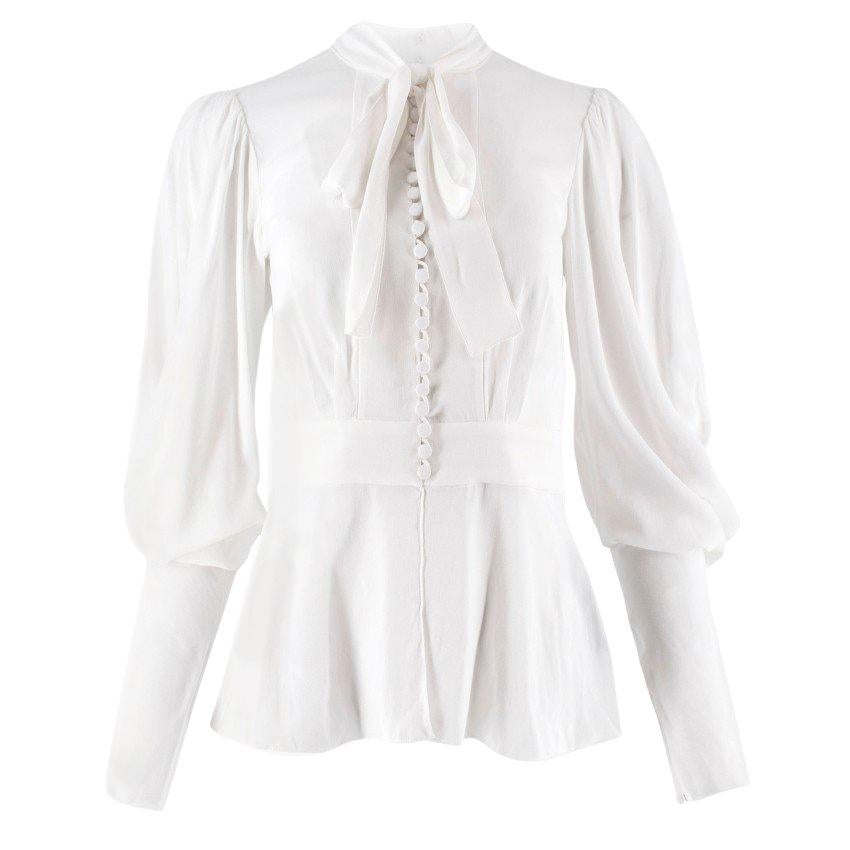 Dolce and Gabbana Pussybow Blouse US 2 For Sale at 1stDibs