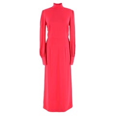 Giles Pink High-neck Embellished Cuff Maxi Dress US 8