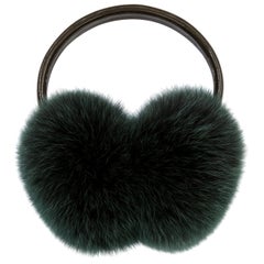 Verheyen London Ear Muffs in Olive Fox Fur - Gift 