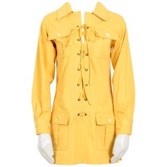 Vintage Yves Saint Laurent corn safari tunic, 1968 collection as seen on Betty Catroux