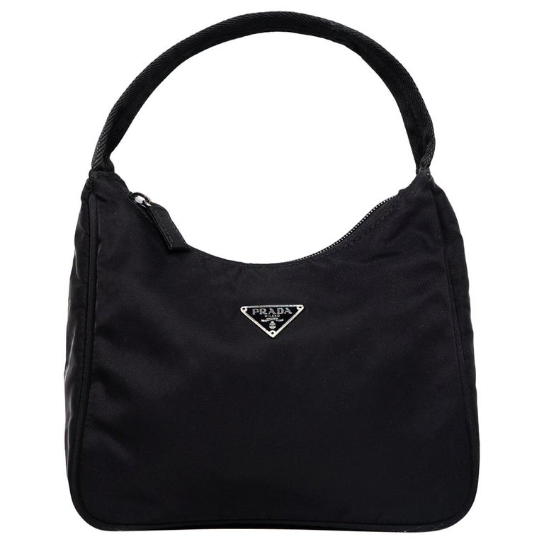 Prada Vintage Black Nylon Handbag with Dust Bag For Sale at 1stDibs ...