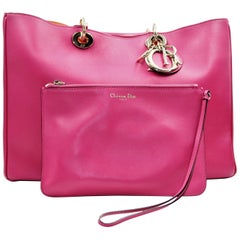 Christian Dior Rose Sorbet Calfskin Leather Shoulder Bag