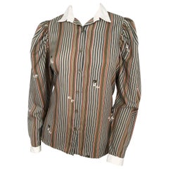 Vintage 1970s Pierre Cardin Striped Blouse