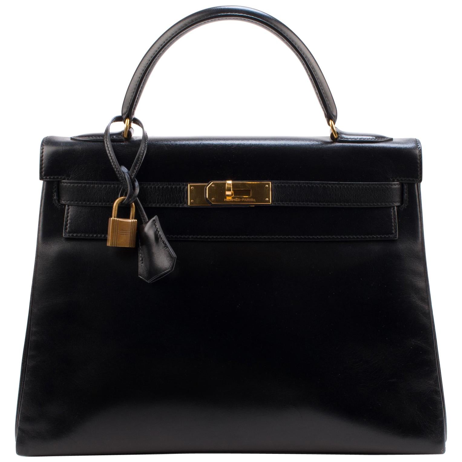 Hermes Kelly 32Cm Box Black