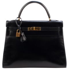 Hermes Kelly 32Cm Box Schwarz