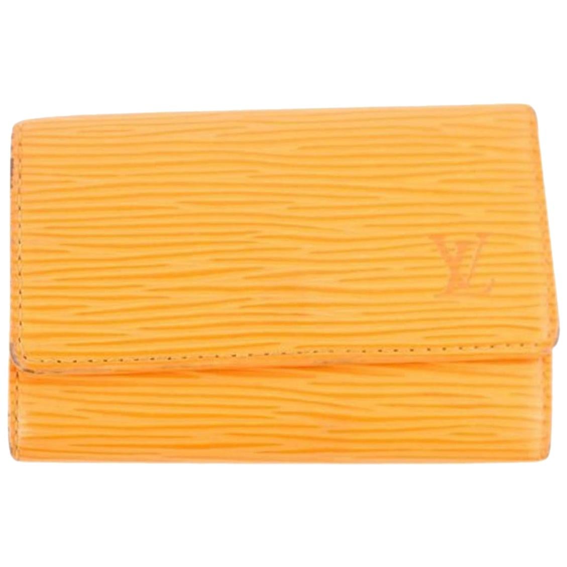 Louis Vuitton Orange Epi Leather Multicles 6 Key Holder 3le107 Wallet For Sale