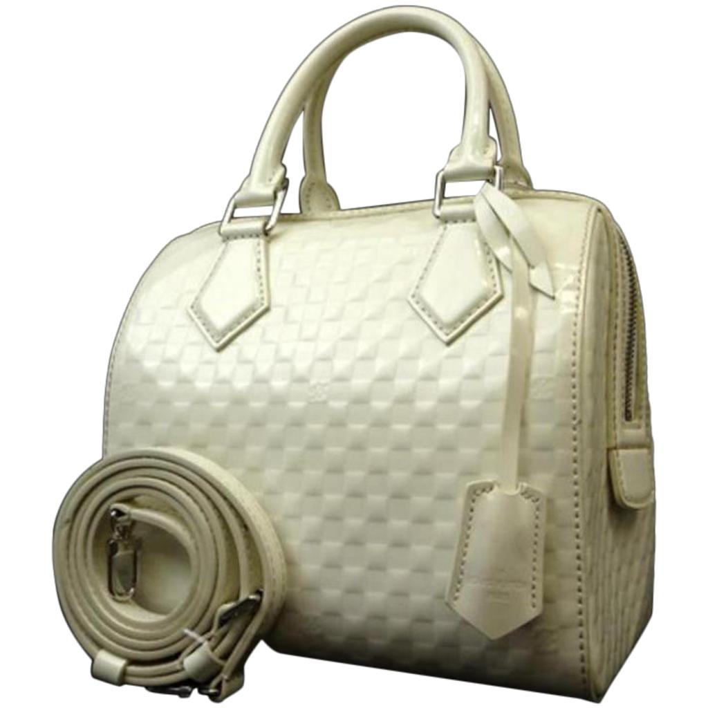 Louis Vuitton Speedy Damier Facette Pm 222152 Patent Leather Cross Body Bag For Sale
