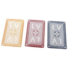 Louis Vuitton Yellow X Red X Blue Monogram Cards Triple Set 221056