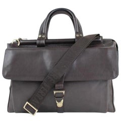 Vintage Briefcase Satchel 2way 99mt32 Dark Brown Leather Messenger Bag