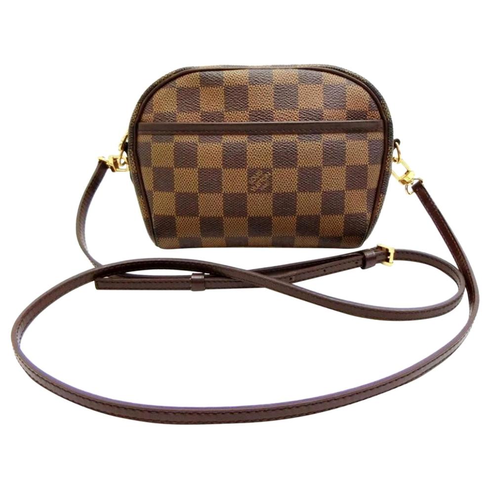 Louis Vuitton Ipanema Pochette Damier Ebene Fanny Pack 3way 231182 Brown Coated  For Sale