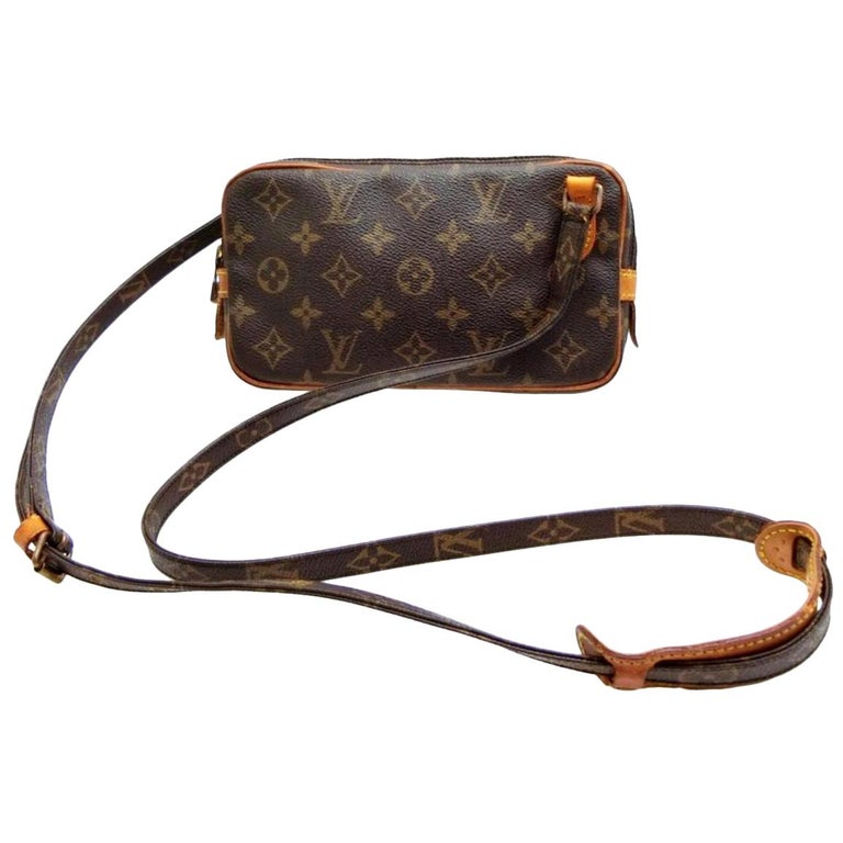 Louis Vuitton Marly Pochette Monogram Bandouliere 231786 Brown Coated ...