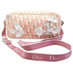 Vintage Dior Signature Oblique Monogram Trotter No. 1 Camera 232441 Pink Coated Canvas S