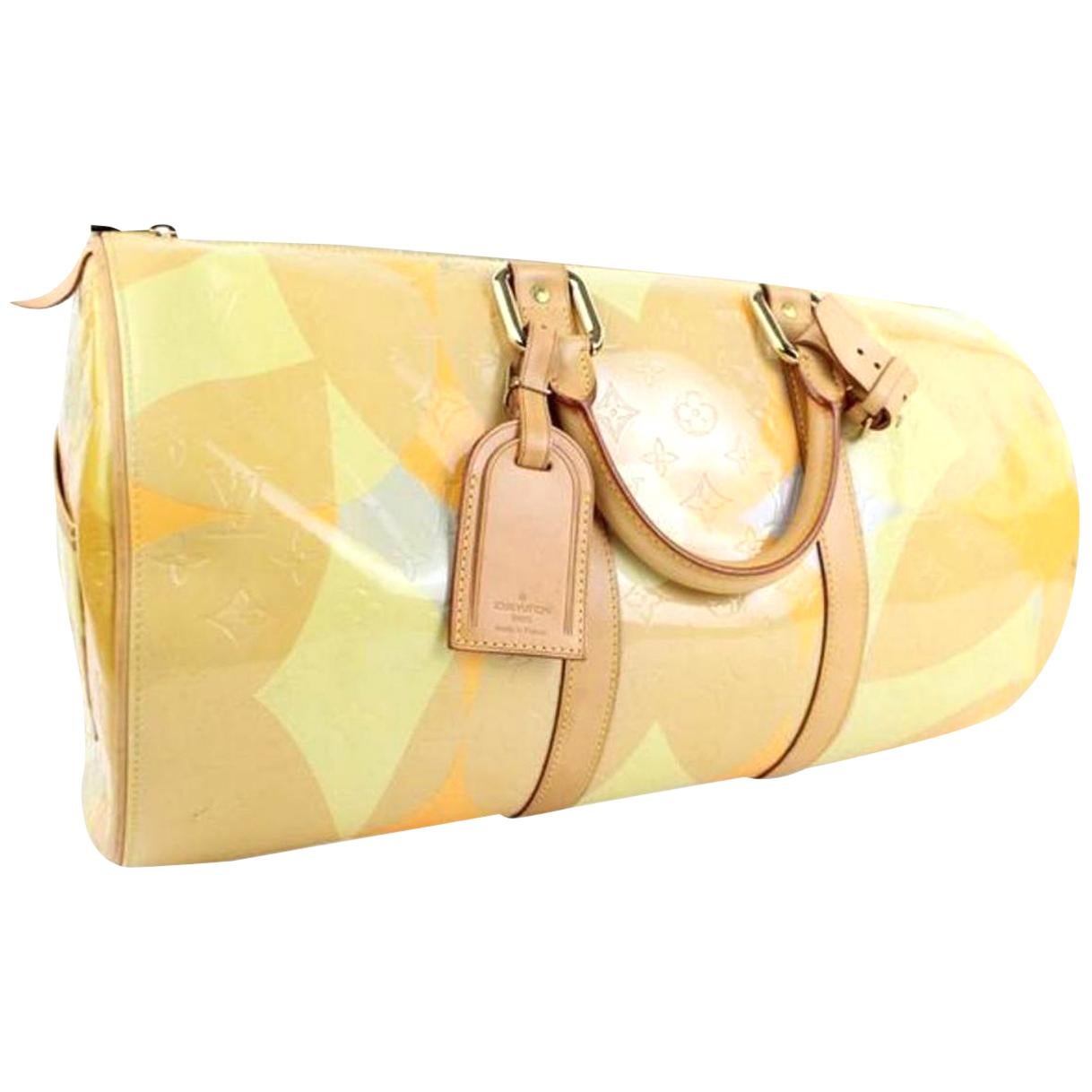 Louis Vuitton Duffle ( Rare ) Vernis Fleurs 11lv915c Weekend/Travel Bag For Sale