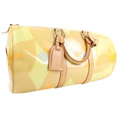 Louis Vuitton Duffle ( Rare ) Vernis Fleurs 11lv915c Weekend/Travel Bag