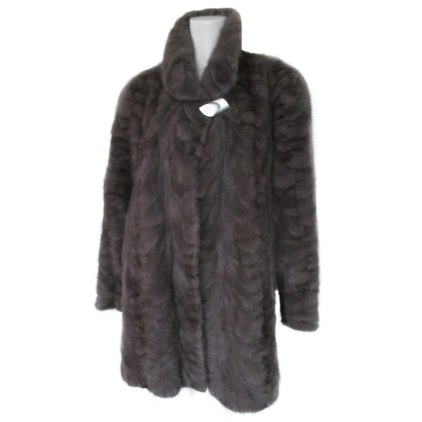  Grey Mink Fur Coat