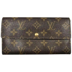 Louis Vuitton Porte Tresor Monogram Sarah Bifold Flap Wallet 234067 Brown Clutch