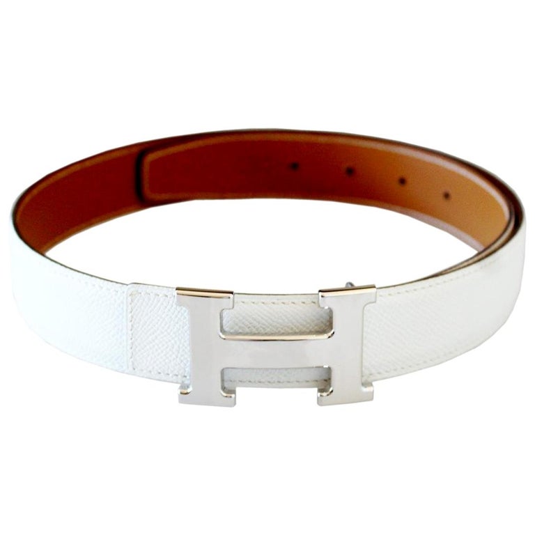 Hermès White Constance Belt 80 at 1stDibs hermes white belt, white