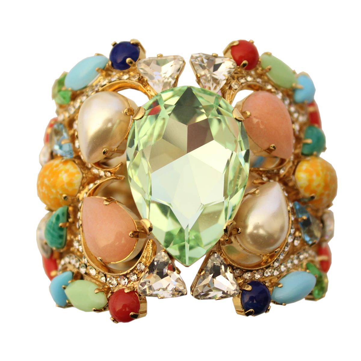 Carlo Zini Multicolored Crystals Bracelet