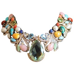 Carlo Zini Multicolored Crystals Necklace