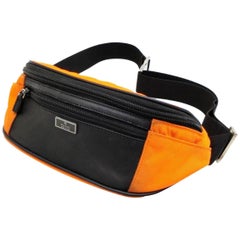 Gucci Bicolor Fanny Pack Waist Pouch Belt 232939 Orange Nylon Cross Body Bag