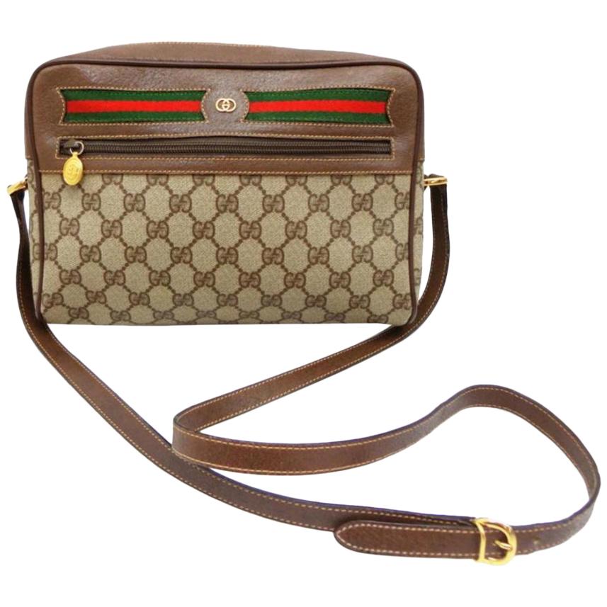 Gucci Supreme Monogram Gg Ophidia Medium Camera 232355 Cross Body Bag For Sale