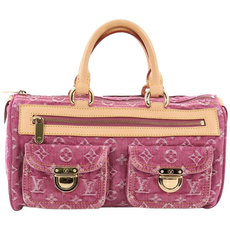 Louis Vuitton Pink Denim Neo Speedy Shoulder Bag