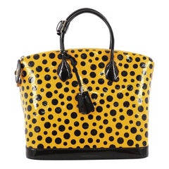 Louis Vuitton Lockit Handbag Monogram Vernis Kusama Infinity Dots MM