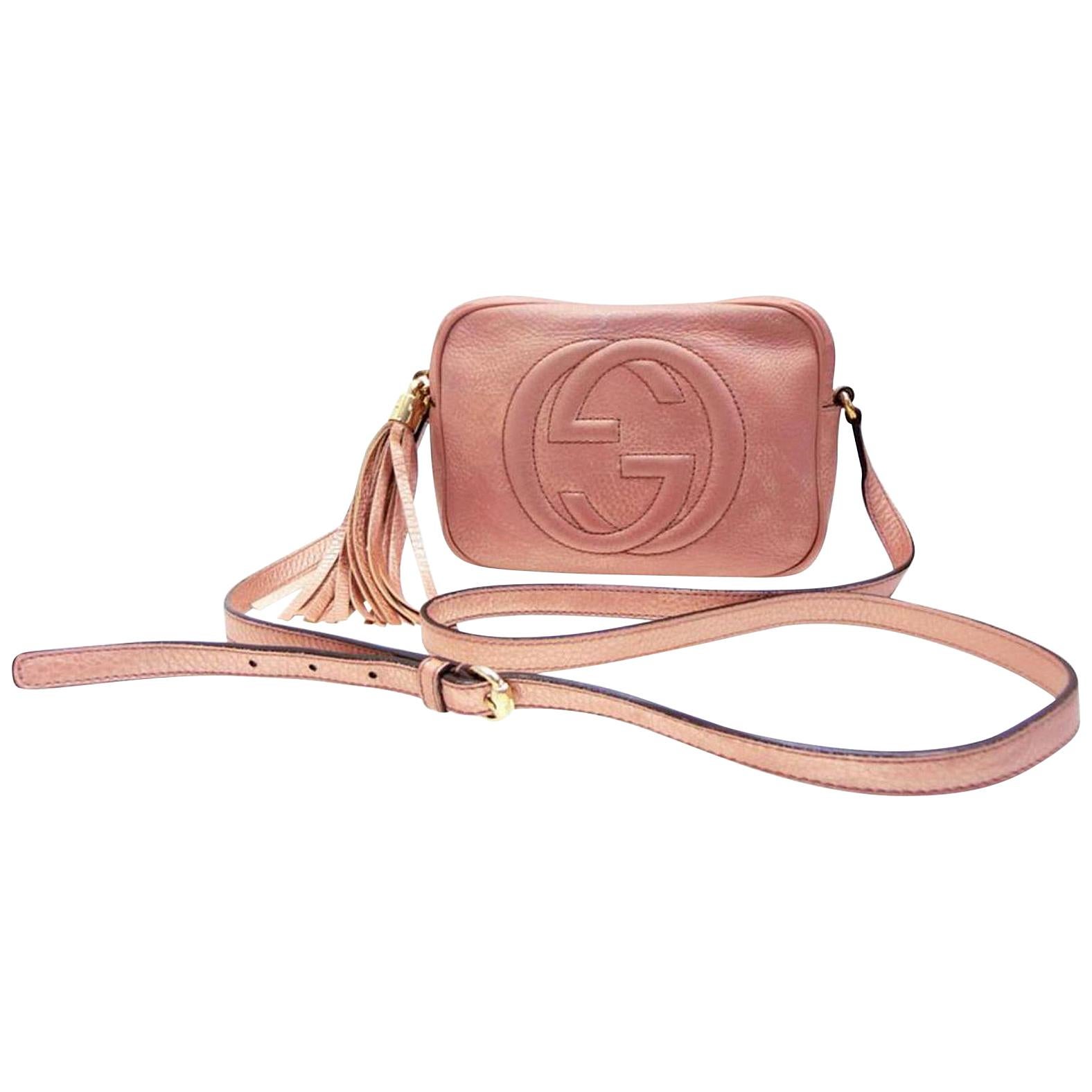 Gucci Soho (Limited Edition) Pearl Rose Disco 232715 Pink Leather Shoulder  Bag at 1stDibs | gucci soho disco pink, gucci pink disco bag