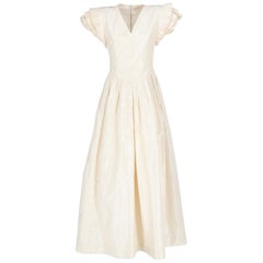 1990s Nina Ricci Silk Wedding Dress