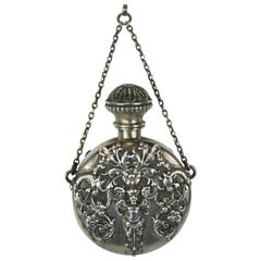Antique Shiebler Victorian Perfume Flask Pendant