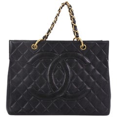 Chanel Vintage Grand Shopping Tote Quilted Caviar