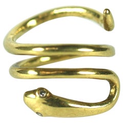 Retro Coiled Snake Ring