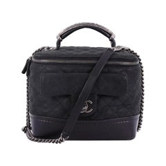  Chanel Globetrotter Vanity Case Quilted Iridescent Caviar