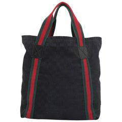 Gucci Supreme Monogram GG Web Handle Tote Bag 1GG106 – Bagriculture