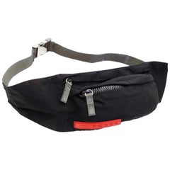 Prada Tessuto Sports Fanny Pack Waist Belt Pouch 232852 Nylon Cross Body Bag