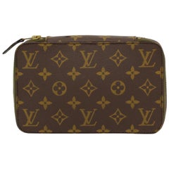 Louis Vuitton Monogram Monte Carlo Case Jewlerly Box 232952 Brown Canvas Clutch