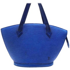 Louis Vuitton Saint Jacques Epi Toledo Zip 231681 Blue Leather Tote