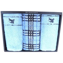 Burberry Blue X Novacheck Towel Set 225033 Scarf/Wrap