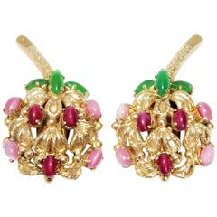 Vintage Christian Dior Exceptional fruit earrings 1969