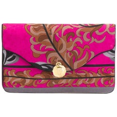 Vintage Gorgeous Emilio Pucci Silk Foliage clutch, 1970s