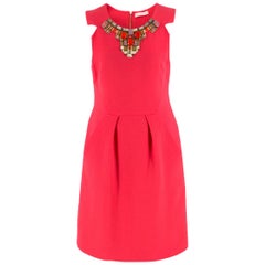 Matthew Williamson Coral Pink Embellished Mini Dress US 8