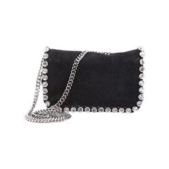 Stella McCartney Falabella Flap Crossbody Bag Crystal Embellished Shaggy Deer