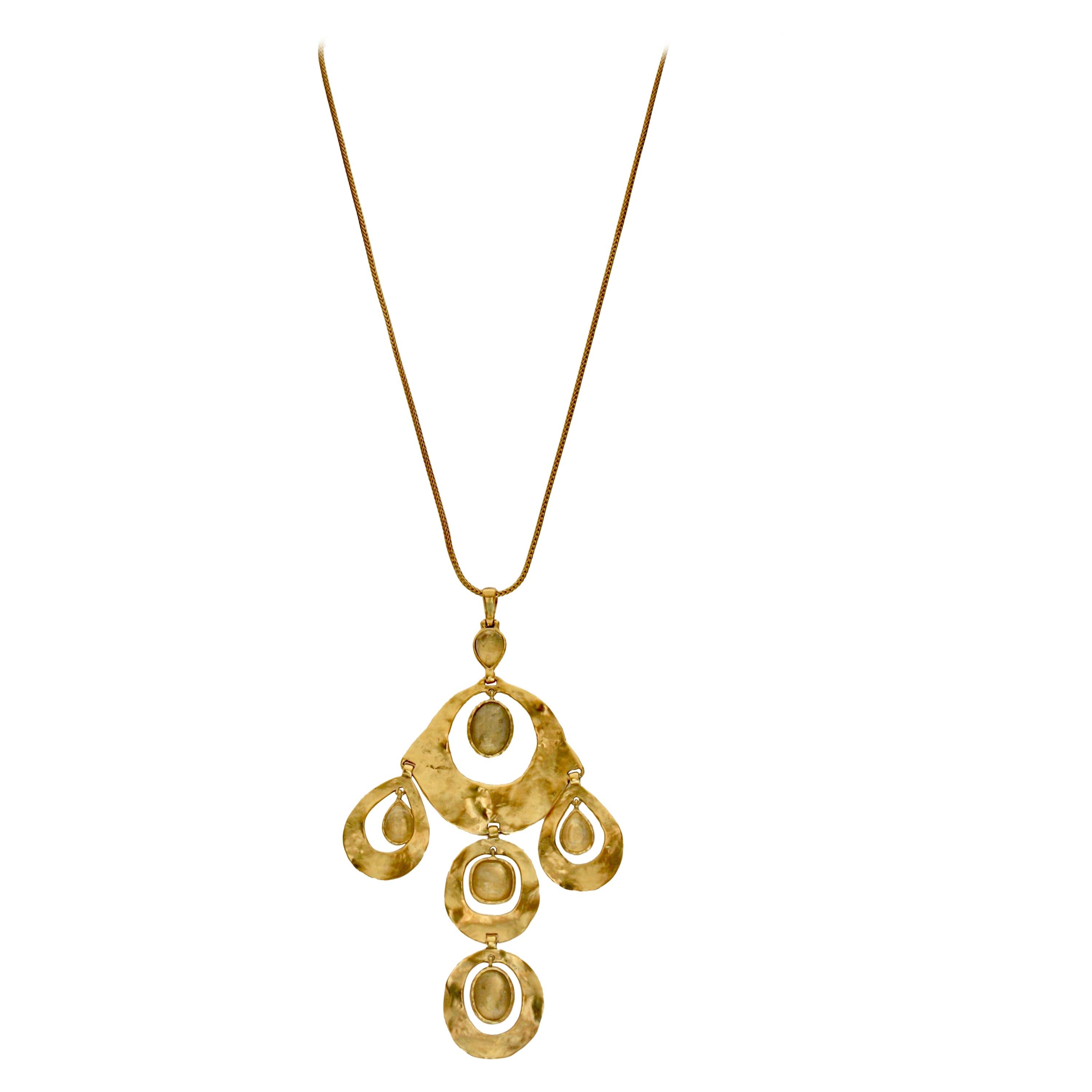 Goossens Paris Gold Pendant Necklace