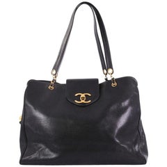 Chanel Vintage Supermodel Weekender Bag Caviar Large