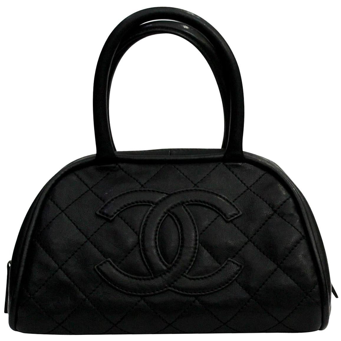 2005/06 Chanel Black Leather Top Handel Bag