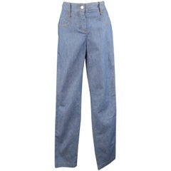  DOLCE & GABBANA Size 2 Blue Stretch Cotton Retro Style Jeans