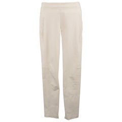 BRUNELLO CUCINELLI Size 4 Off White Cotton / Elastane Stretch Pants